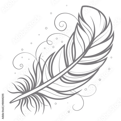 Airy Feather Swirl Motion Abstract Texture