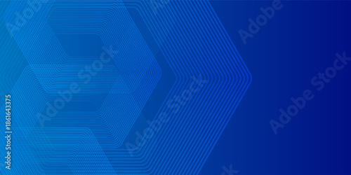 Abstract blue hexagon technology fintech finance gradient background. Bussiness theme background. Modern futuristic concept