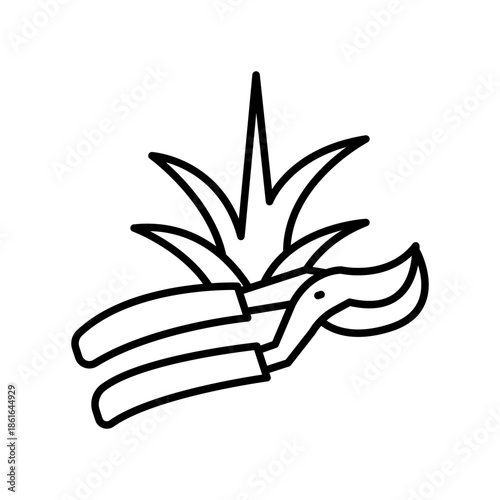 Grass cutter icon design template