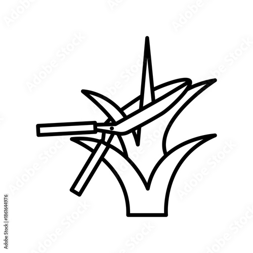 Grass cutter icon design template