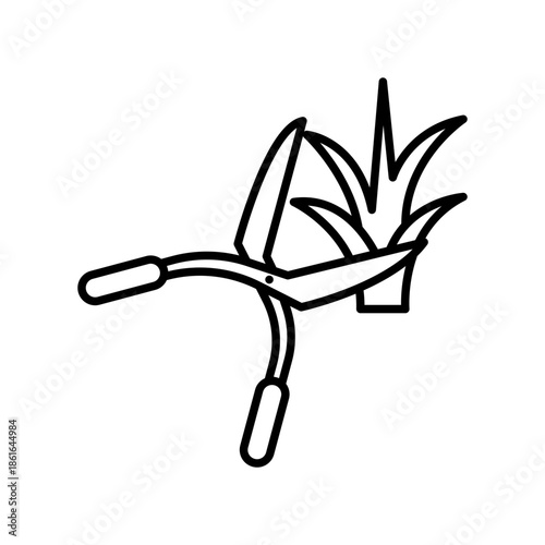 Grass cutter icon design template