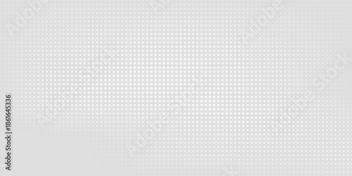 Dot white on gray background with wave light technology texture background. Abstract pop art big data model