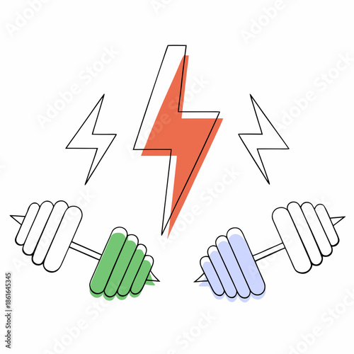 Abstract Energy and Power Objects - Modern Style