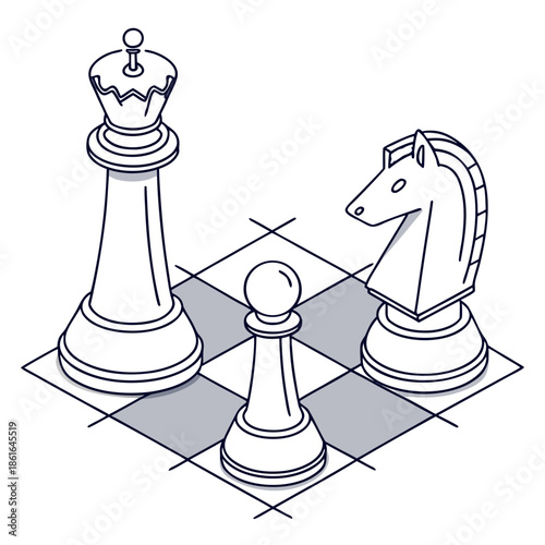 Modern Isometric Objects with Clean Geometry Design Set