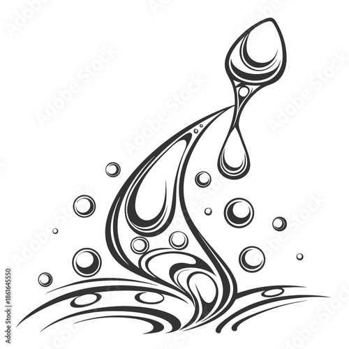 Dynamic Liquid Metal Abstract Forms with Glossy Sheen