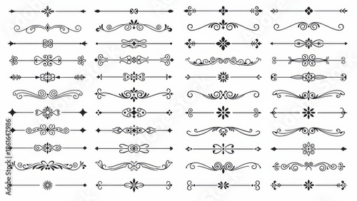 Collection of ornate border designs