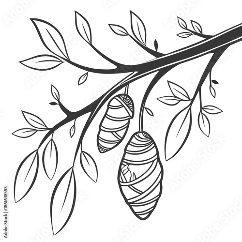 Silk Cocoon Forms Smooth Wrapping Organic Abstract