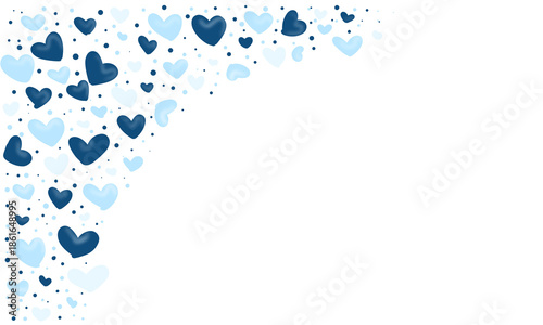 Valentine Day Blue Hearts abstract blue background