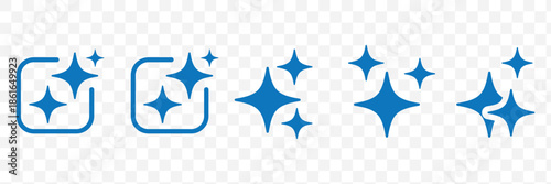 Generate AI icon collection with sparkle trendy style. Machine learning technology, artificial intelligence button for ui ux element, app, website vector