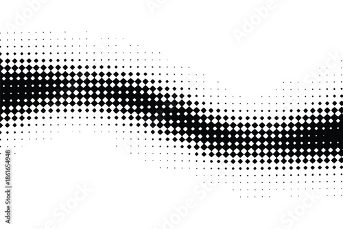 Black and white halftone pattern with diamond shapes and dots fading out abstract background