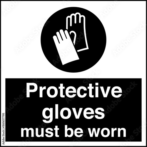 Safety sign mandatory notice ...