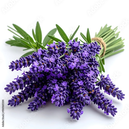 Bunch of fresh lavender flowers isolated high resolution picture