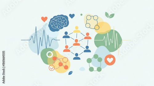 A serene illustration of home decor items including a candle, coffee, and plant in a peaceful environment viewed from above.