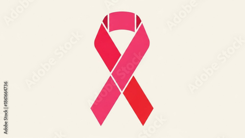 Hope's Embrace: An evocative pink ribbon, symbolizing hope, support, and the ongoing fight against breast cancer. Its graceful lines and vibrant color embody resilience, solidarity.