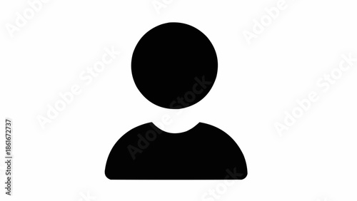 Simple Black Silhouette Icon of a Person.
