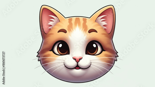 Cute orange tabby cat emoji with large eyes and friendly expression.