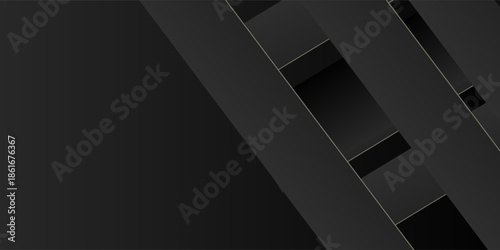 Abstract Luxury background. polygonal pattern. black and gold lines. Vector illustration.eps10