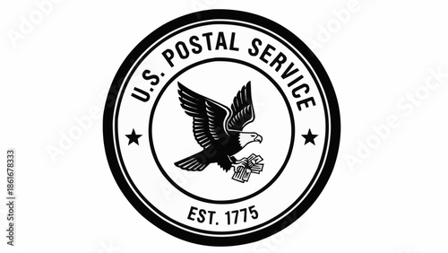 United States Postal Service logo with eagle emblem.