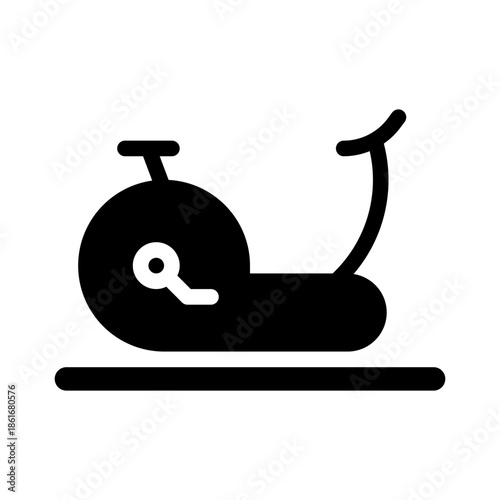 stationary bike glyph icon