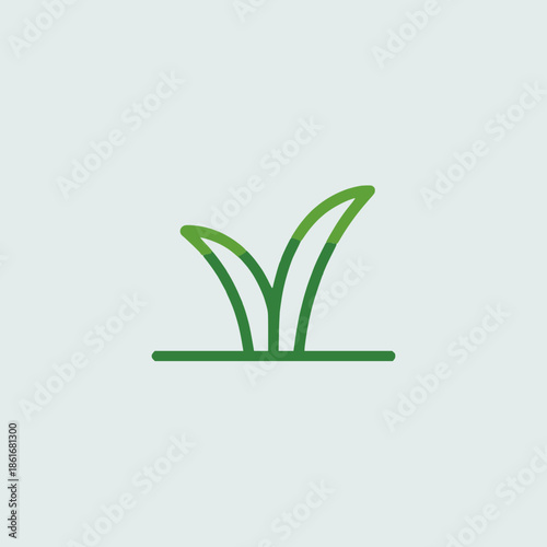 Simple green plant sprout growing in soil