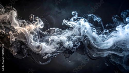 smoke on black background