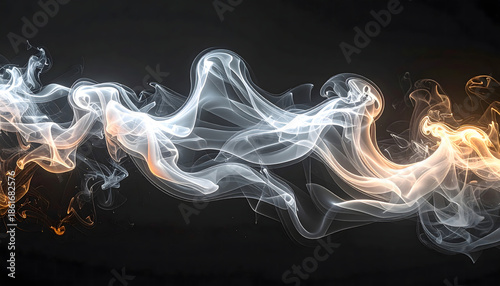 smoke on black background