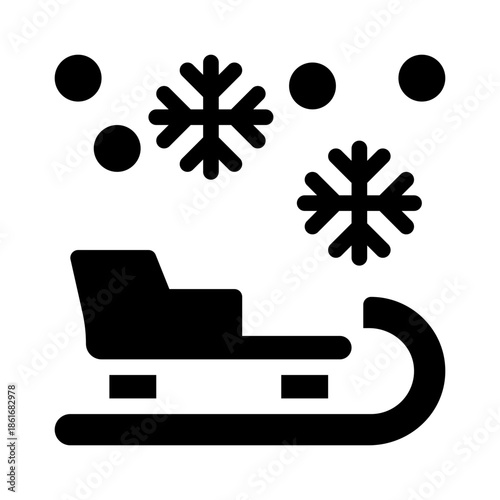 sled glyph icon