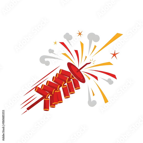 Chinese New Year Firecracker Burst Celebration Icon