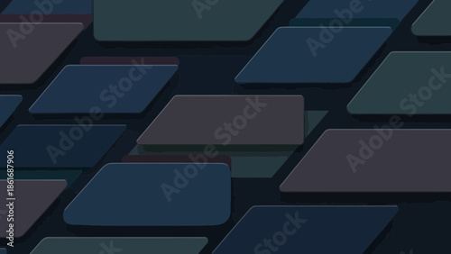 Abstract Geometric Pattern with Dark Blue and Grey Rhombus Shapes