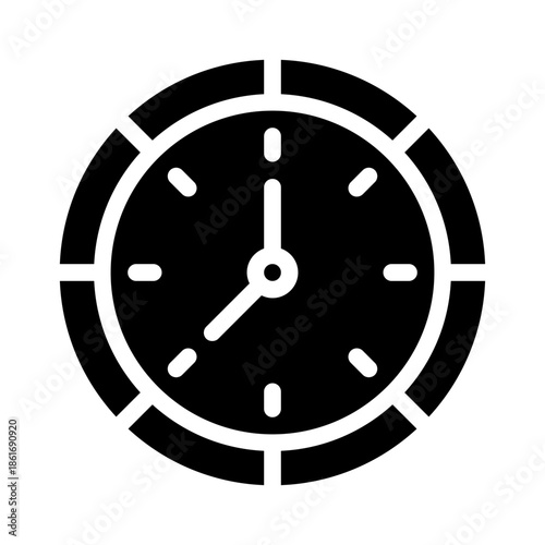 analog clock glyph icon