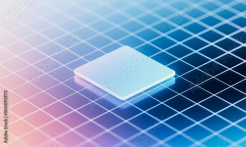 Abstract grid-inspired layout softened with gradients technology and business future concept  Generative AI