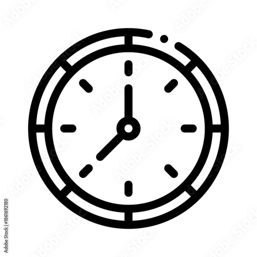 analog clock line icon