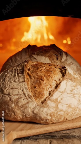 Baker Hands Kneading Dough and Touching Fresh Bread In Warm Bakery