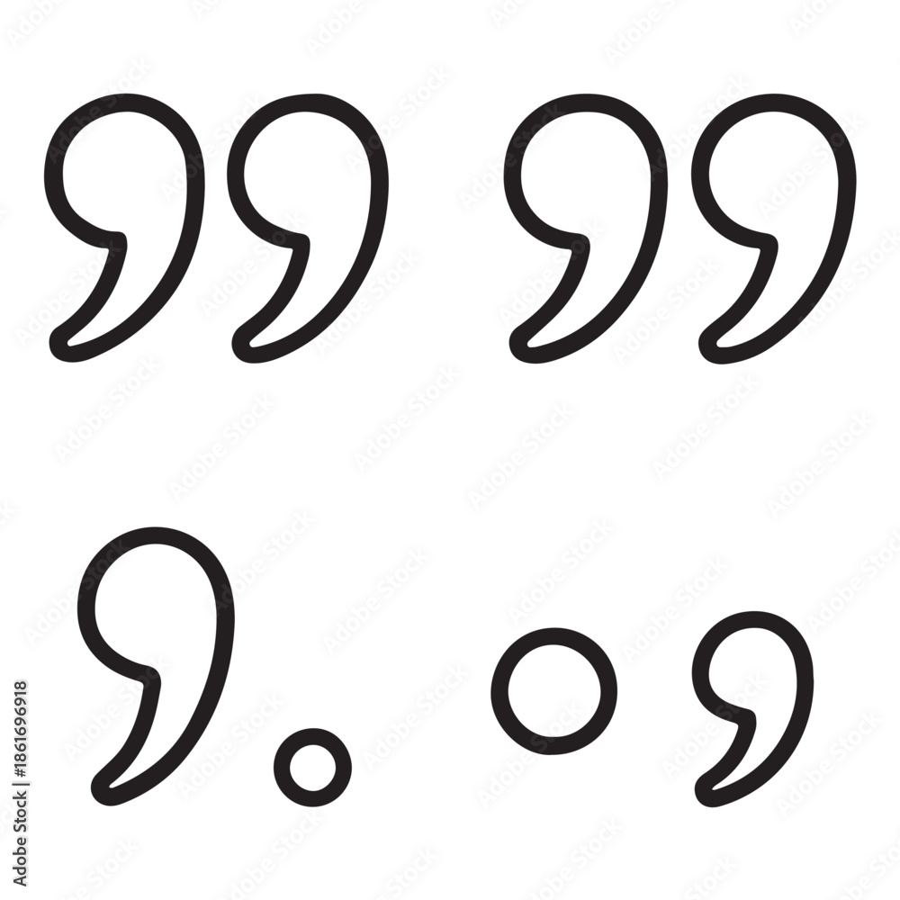 Naklejka premium quote mark. Quotes icon set. Quote symbol vector. Simple quotes collection