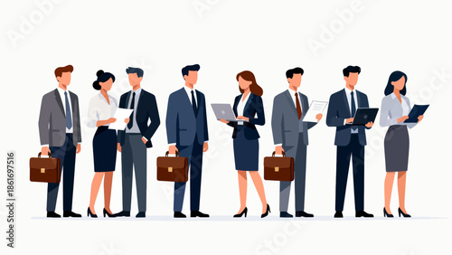 Business professionals in formal attire