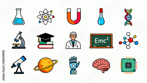 Science and Technology Icons