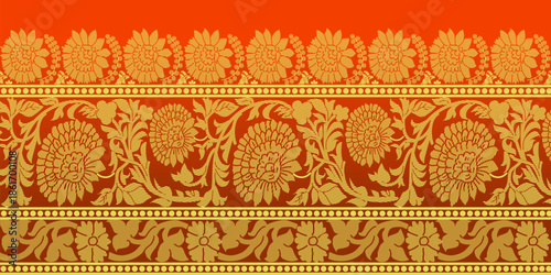 beautiful graphic saree design and this sari design is in Indian style which is for textile fashion industry and it can be used as wallpaper backdrop and website bg this style is originated in india 