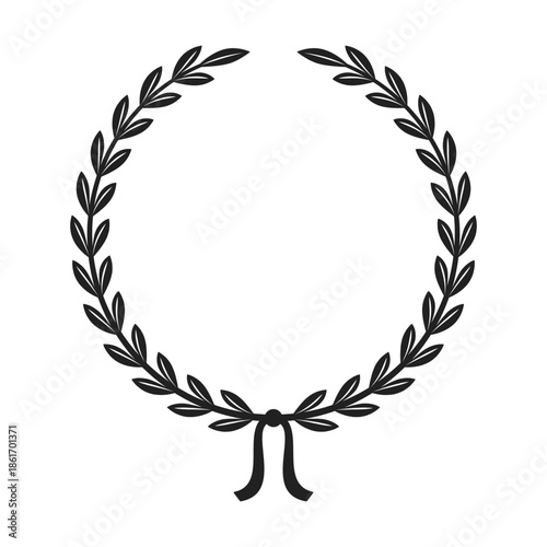 Vintage Laurel Wreath Award Frame, Certificate and Medal Vector Design, Vintage Wheat Ears Honor Emblem