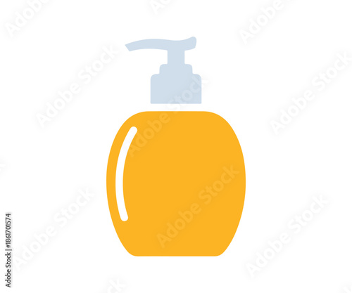 Illustration of a sunblock cream bottle. Beauty vector displayed on white.