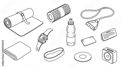 Travel accessories and equipment for outdoor activities.