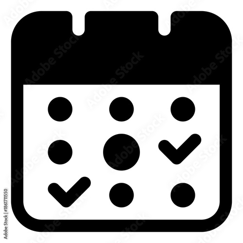 Calendar schedule icon for planning, timeline and agenda