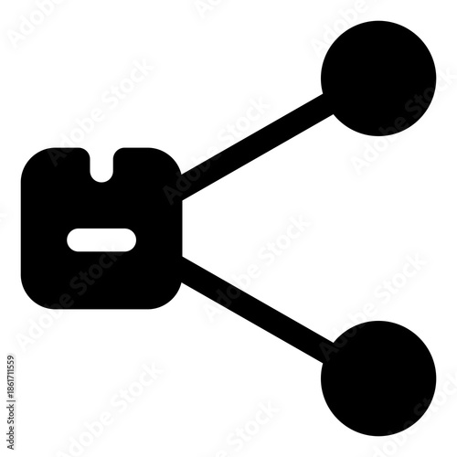Share icon for connection, network and distribution