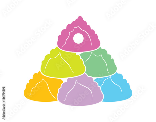 Illustration of Tsukimi dumpling, a symbol of autumn flavors, in vector format.

