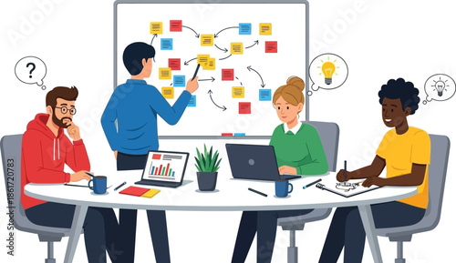 business people working together in office