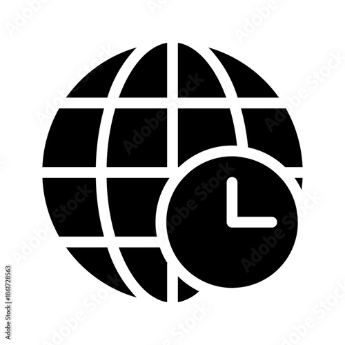 time glyph icon