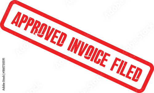 Stamped invoice document marked approved and filed