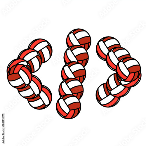 Code symbol icon illustrated with braided volleyball rope style, ideal for programming visuals, developer tools, coding interfaces, and tech sports concepts