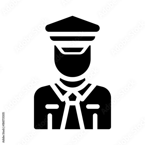 police officer glyph icon