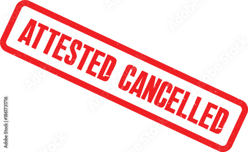 A red stamp with the words attested cancelled is shown on a white background