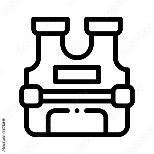 bulletproof vest line icon